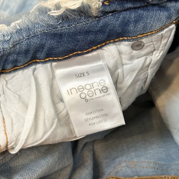 Insane Gene Distressed Deni Shorts - Picture 8 of 9